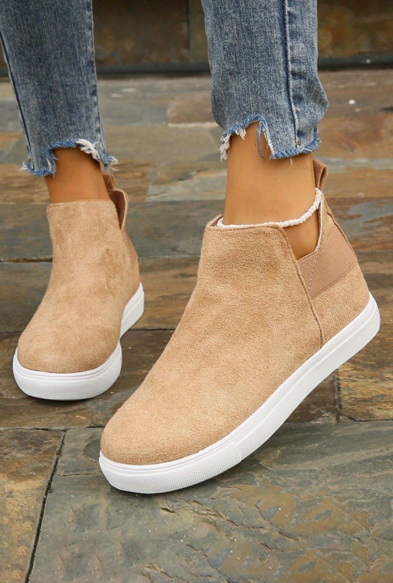 Camel high top sneakers